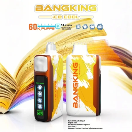Bang King 60000 拋棄式電子煙｜LED 電量螢幕 × 五檔冰感控制｜大容量續航・多款口味 - 電子煙潮流商城