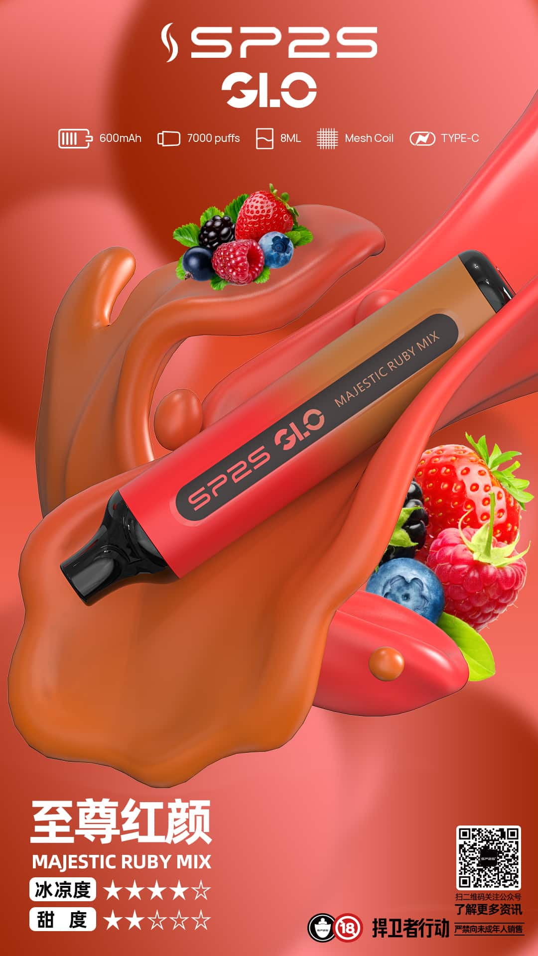 SP2S GLO 7000口 至尊紅顔